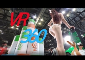 设置5K VR 360画质2022汽车沙龙赛车模特闵汉娜（汽车沙龙周闵汉娜） 476MB